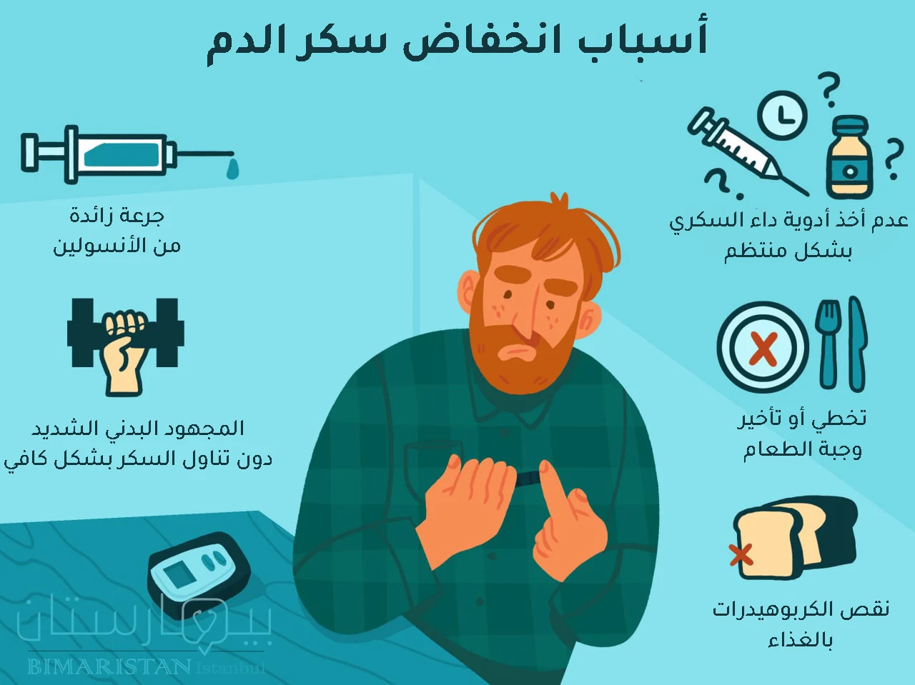 أسباب انخفاض سكر الدم