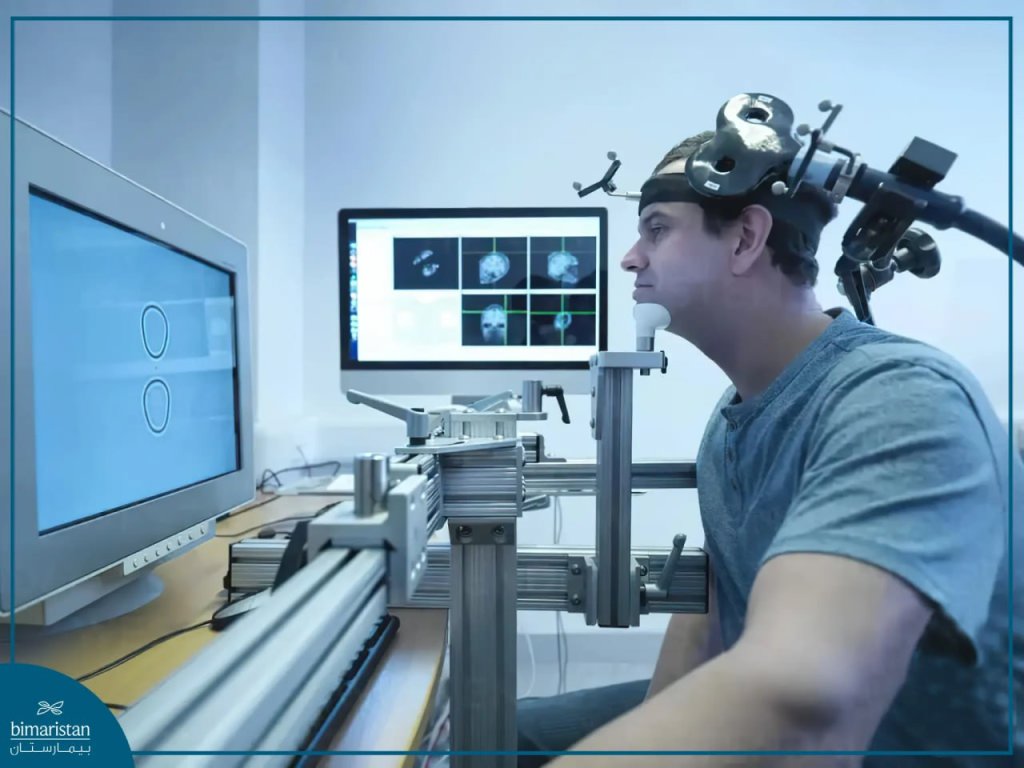 A Patient Undergoing Brain Stimulation At An Addiction Treatment Center.