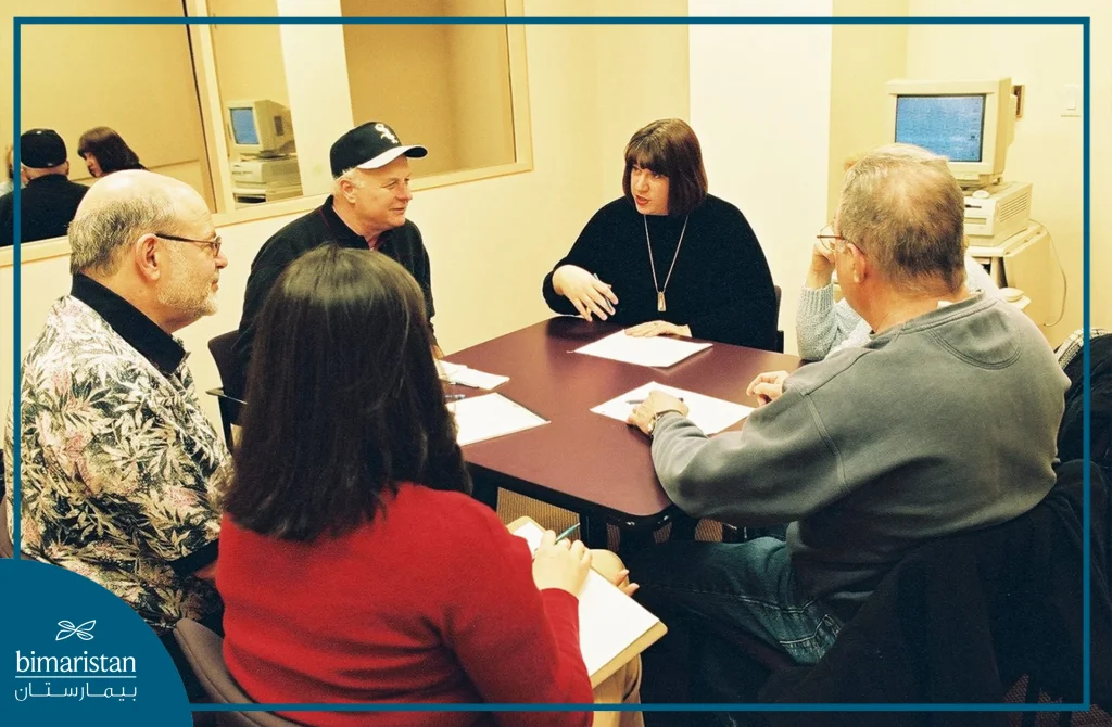 Group Speaking Sessions That Aim To Manage Aphasia In Adults By Encouraging Them To Speak