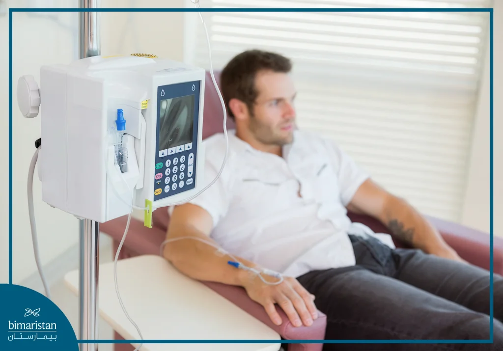 Chemotherapy Treatment In Turkey: Medical Procedures And Options 2 A Patient Receiving Chemotherapy Treatment Through A Port-A-Cath Catheter Implanted Under The Skin.