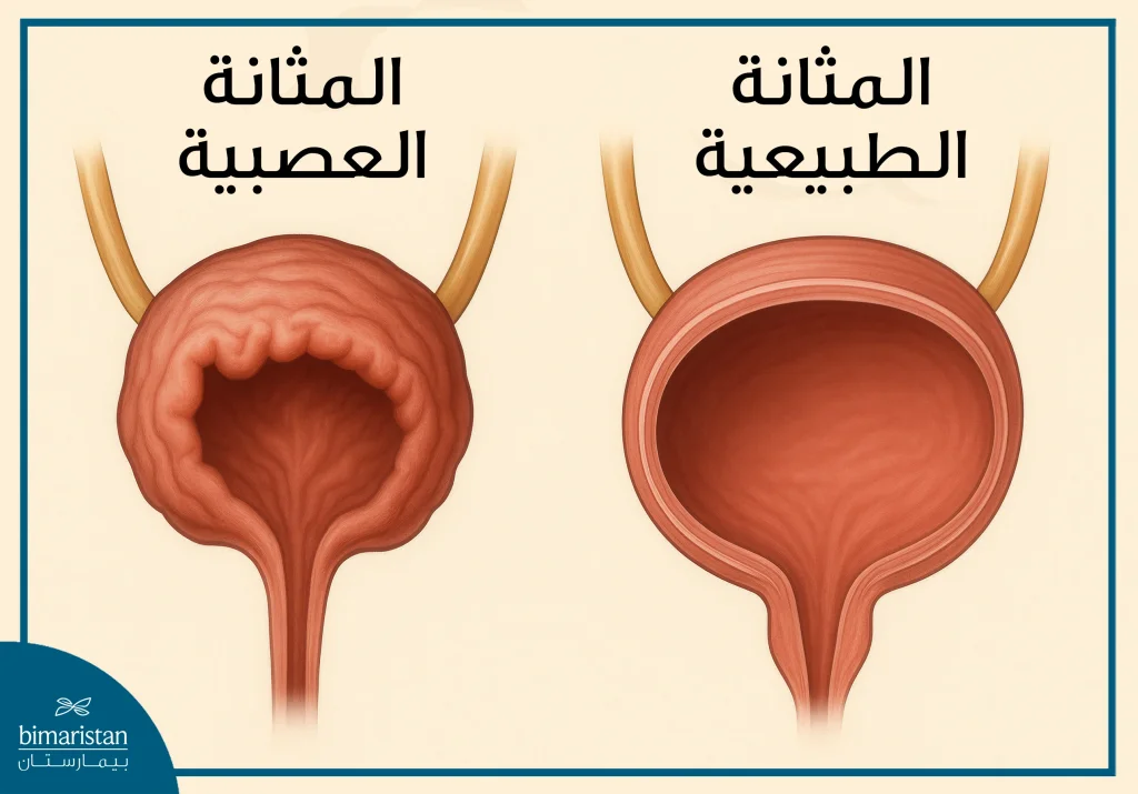 الفرق بين المثانة العصبية والمثانة الطبيعية 
