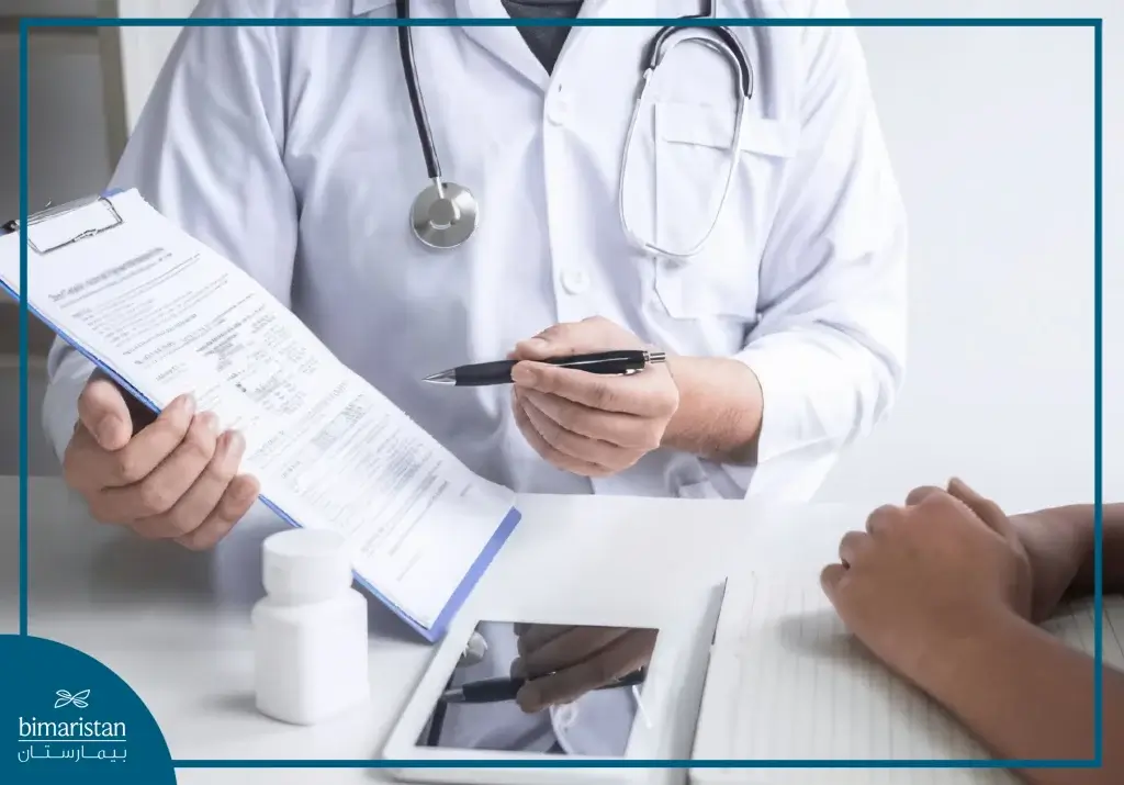 A Picture Showing The Patient'S Follow-Up After Mediastinal Tumor Surgery With The Doctor To Complete The Tests