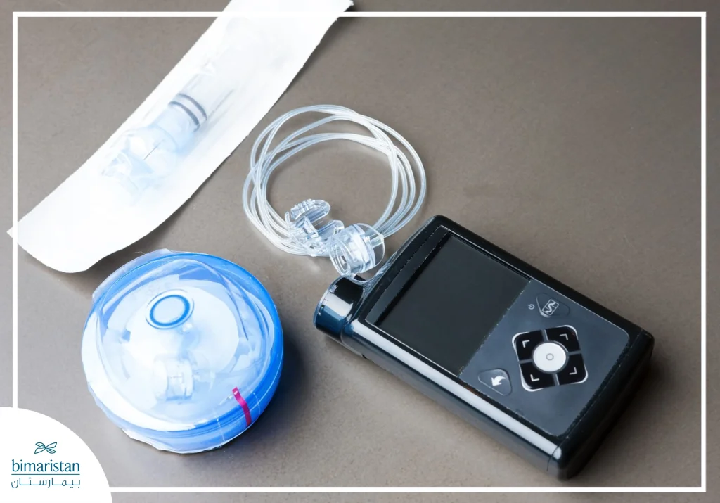 An Image Illustrating The Components Of An Insulin Pump.
